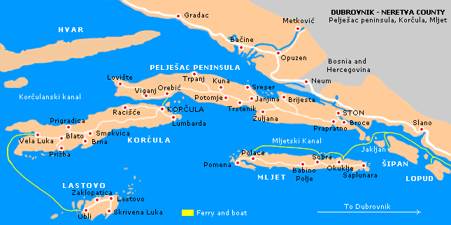 Mappa Peljesac